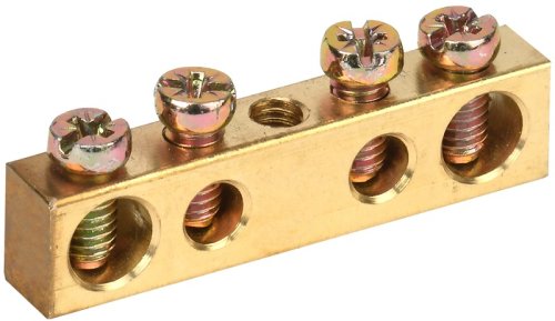 Шина IEK PEN "земля-ноль" 6х9мм 4/1 4 групп крепление по центру картинка 